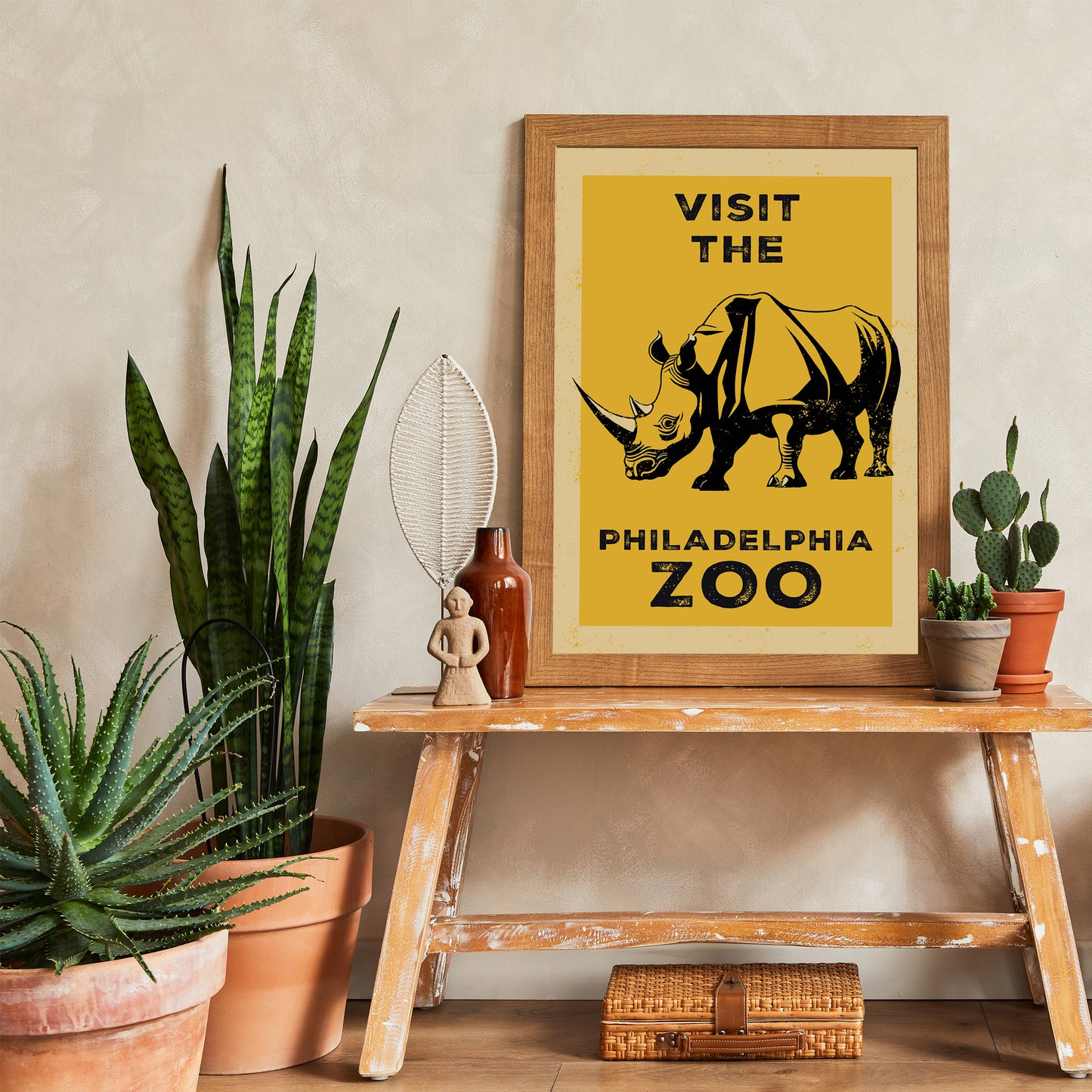 Philadelphia Zoo Vintage Travel Poster