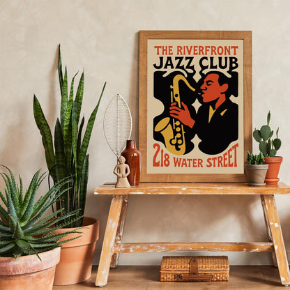 Riverfront Jazz Club Poster