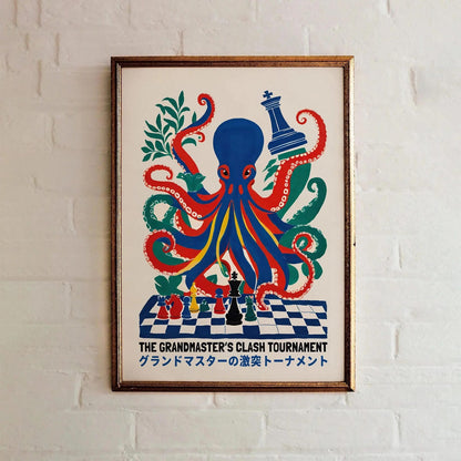 Japanese Chess Tournament Octopus Print