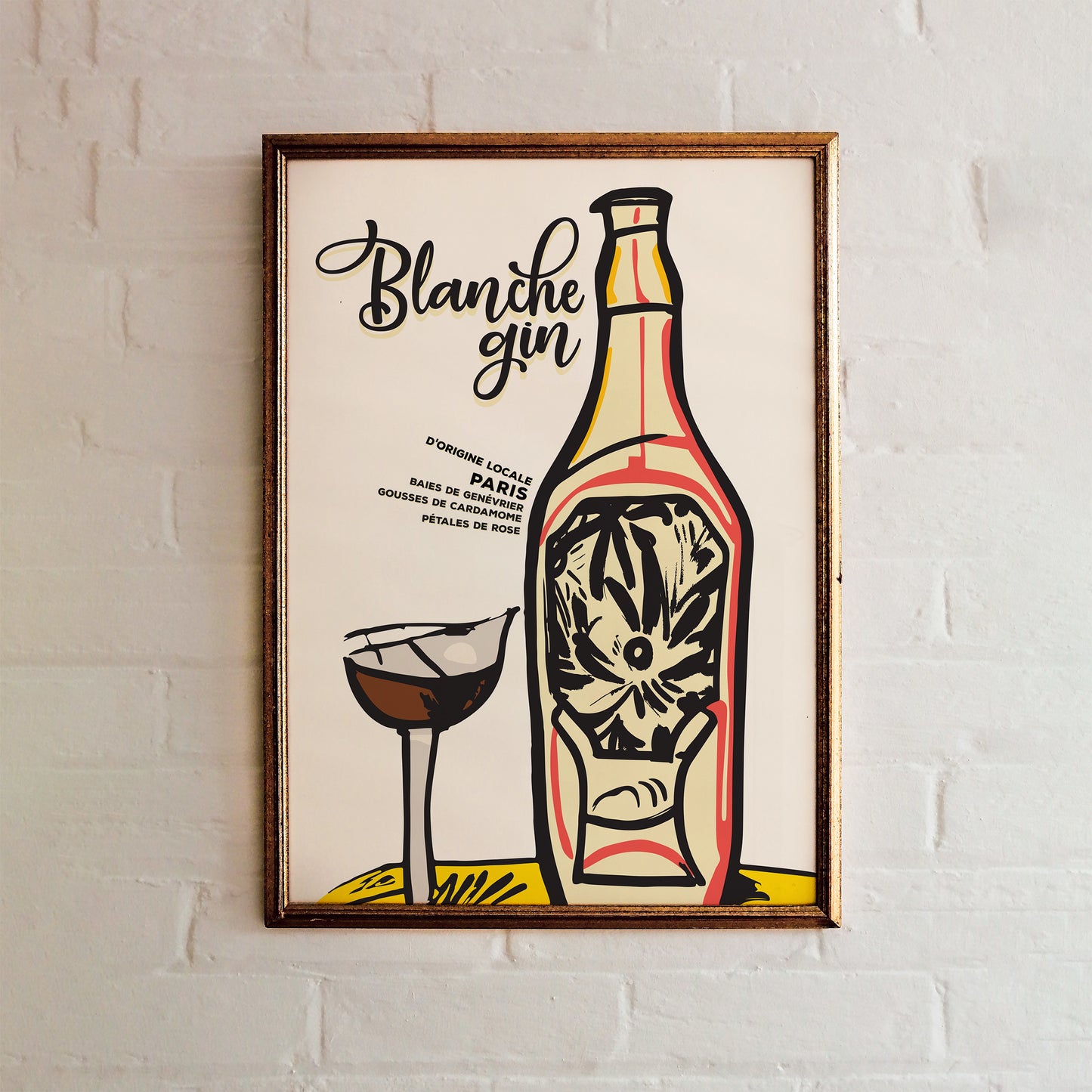 Blanche Gin Vintage Poster Print