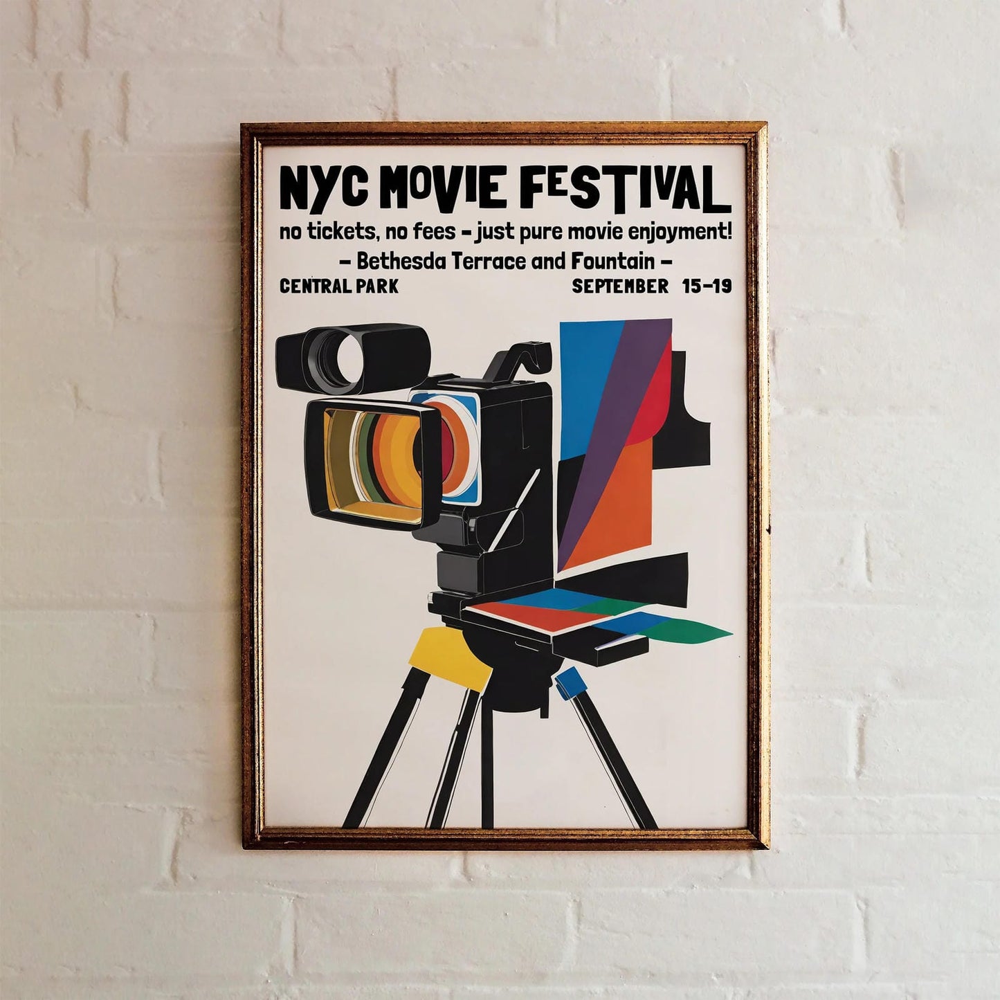 NYC Movie Fest Camera Abstract Art