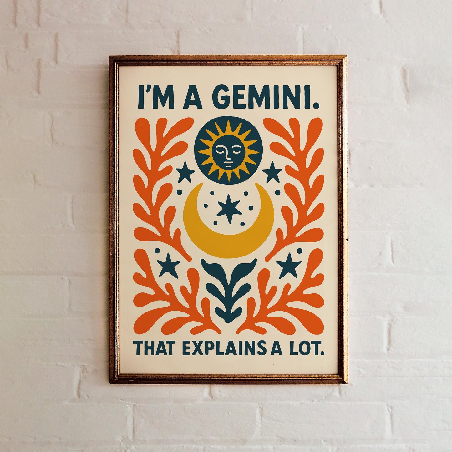 Gemini Zodiac Poster Print