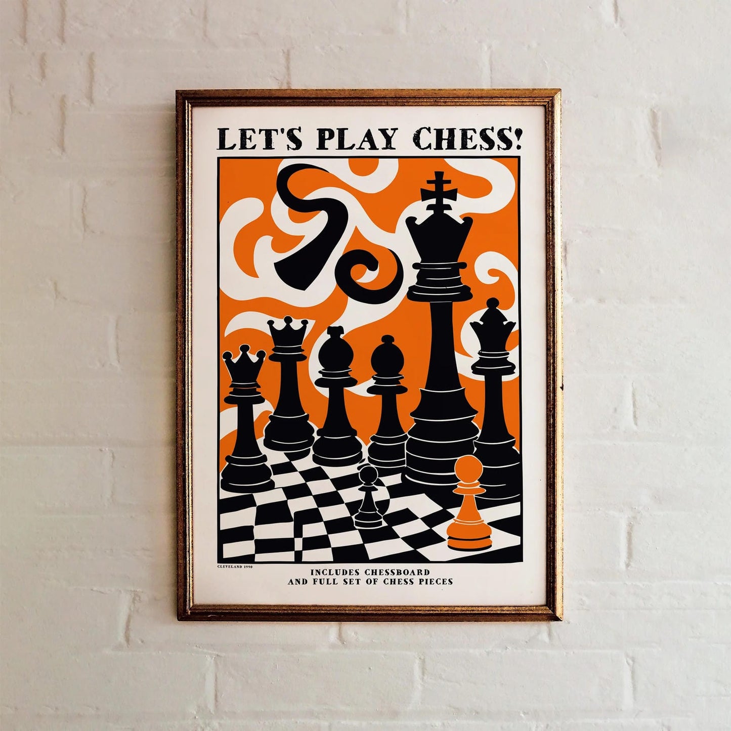 Let's Play Chess Vintage Poster