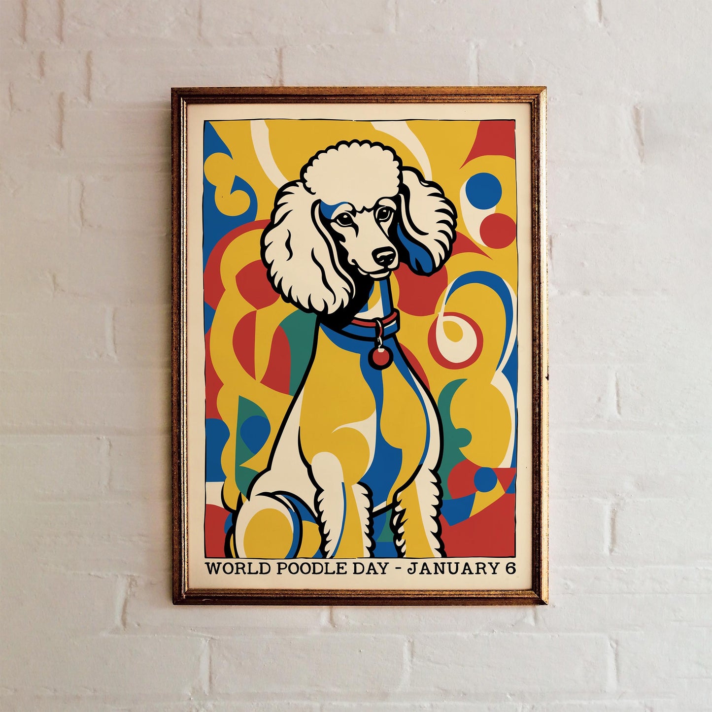 Colorful Poodle Poster Print
