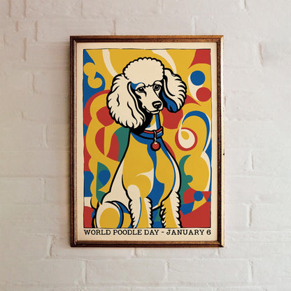 Colorful Poodle Poster Print