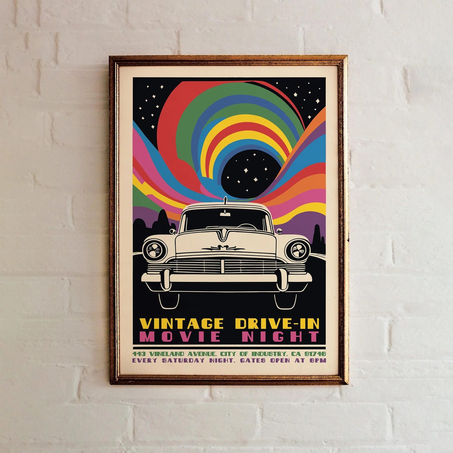 Retro Drive-In Movie Poster