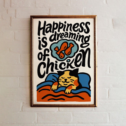 Funny Chicken Dream Poster