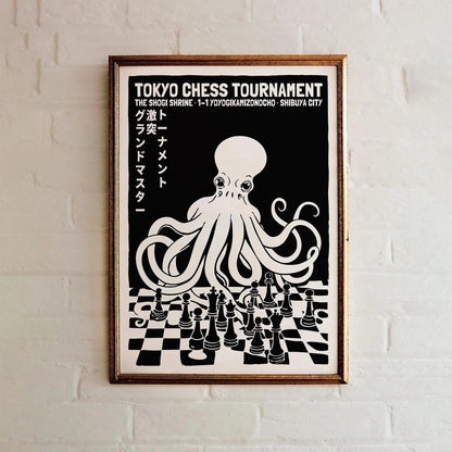 Tokyo Chess Tournament Octopus Print