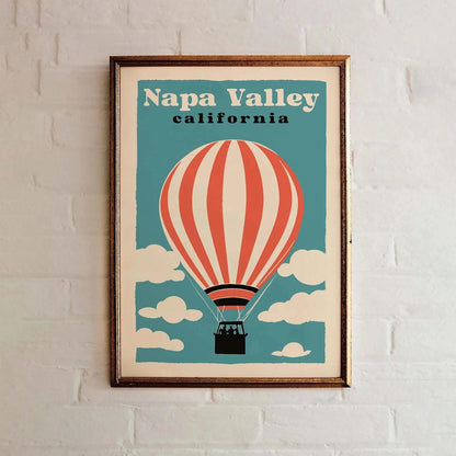 Napa Valley Balloon Poster Print