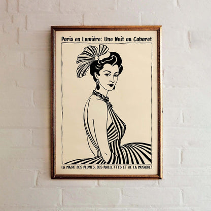 Paris Cabaret Night Poster Print
