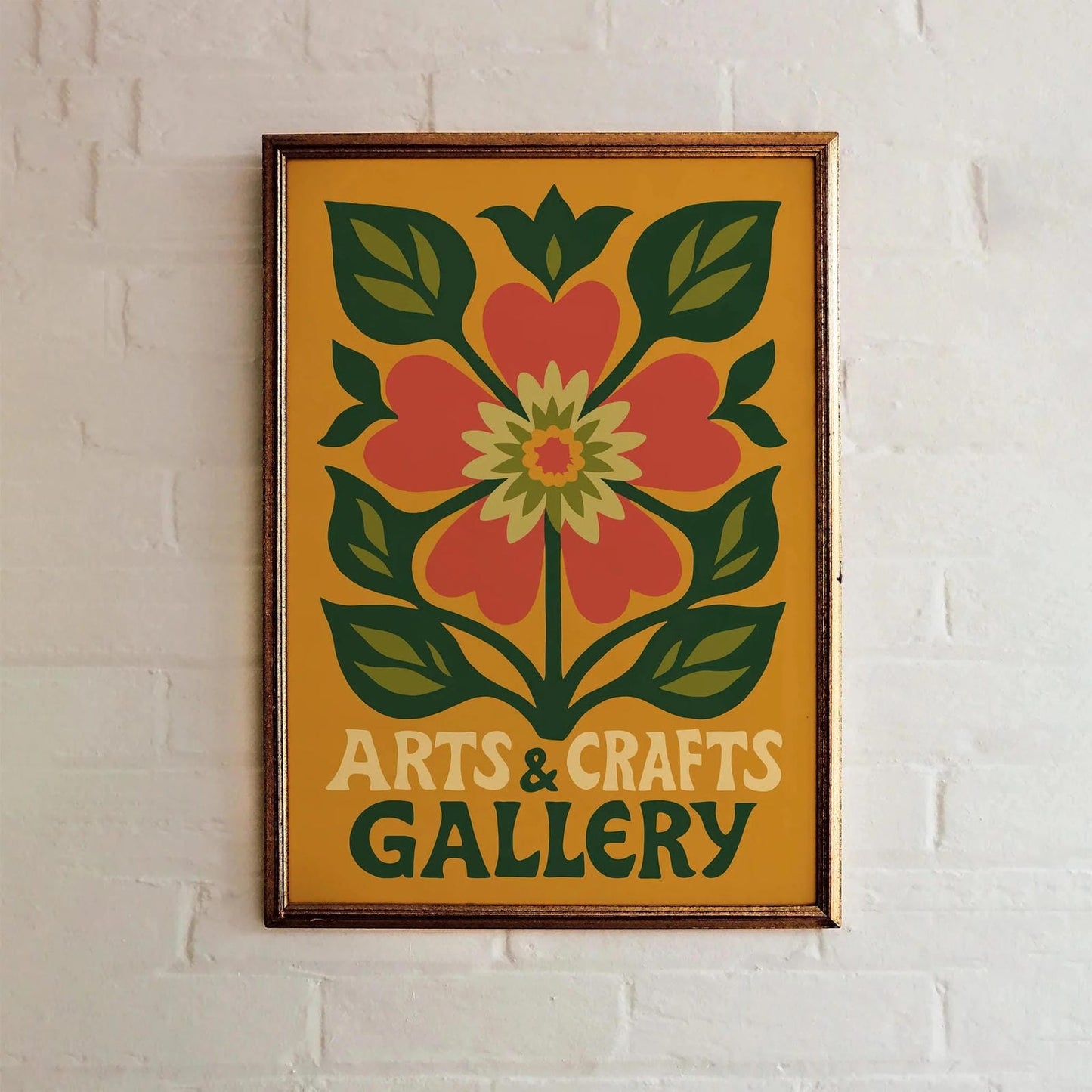 Arts & Crafts Gallery Floral Print Poster