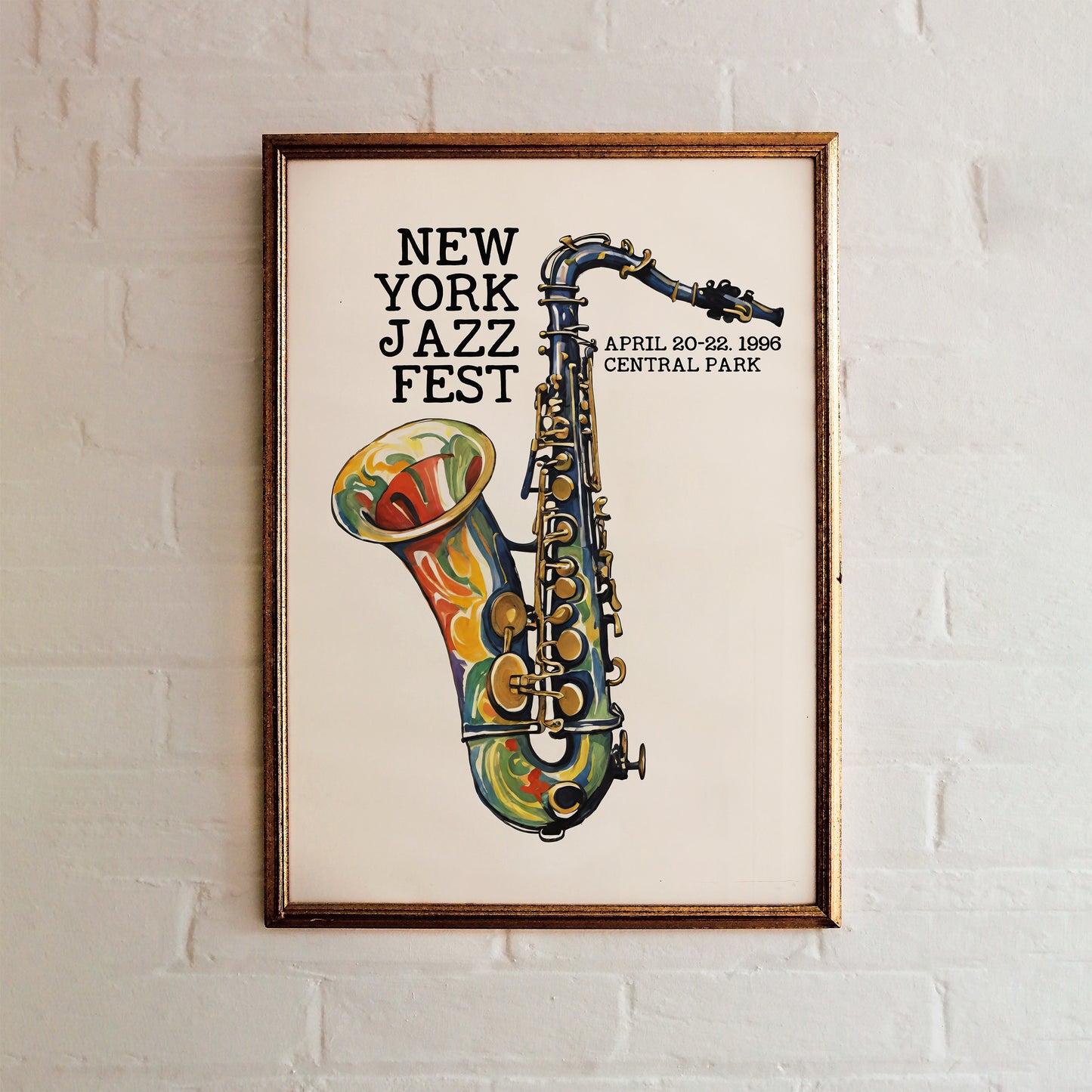 New York Jazz Fest '96 Saxophone Poster