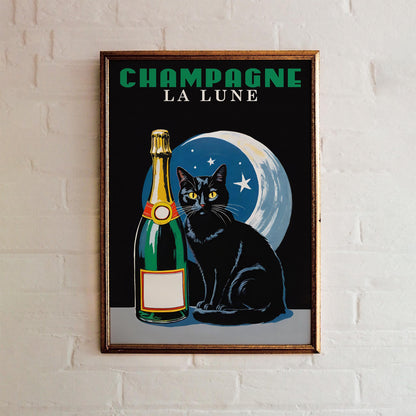 Champagne La Lune Wall Art