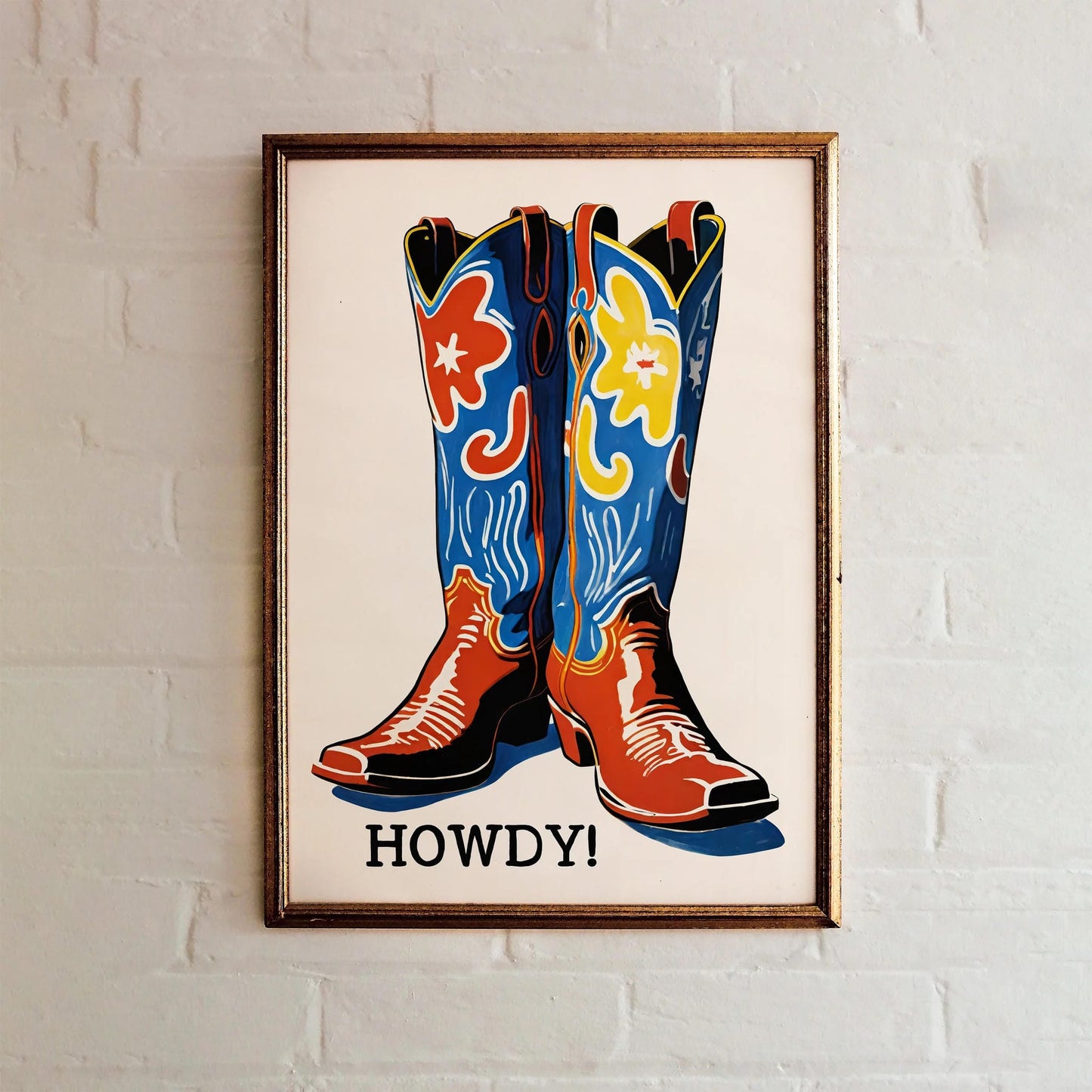 Howdy! Cowboy Boots Pop Art
