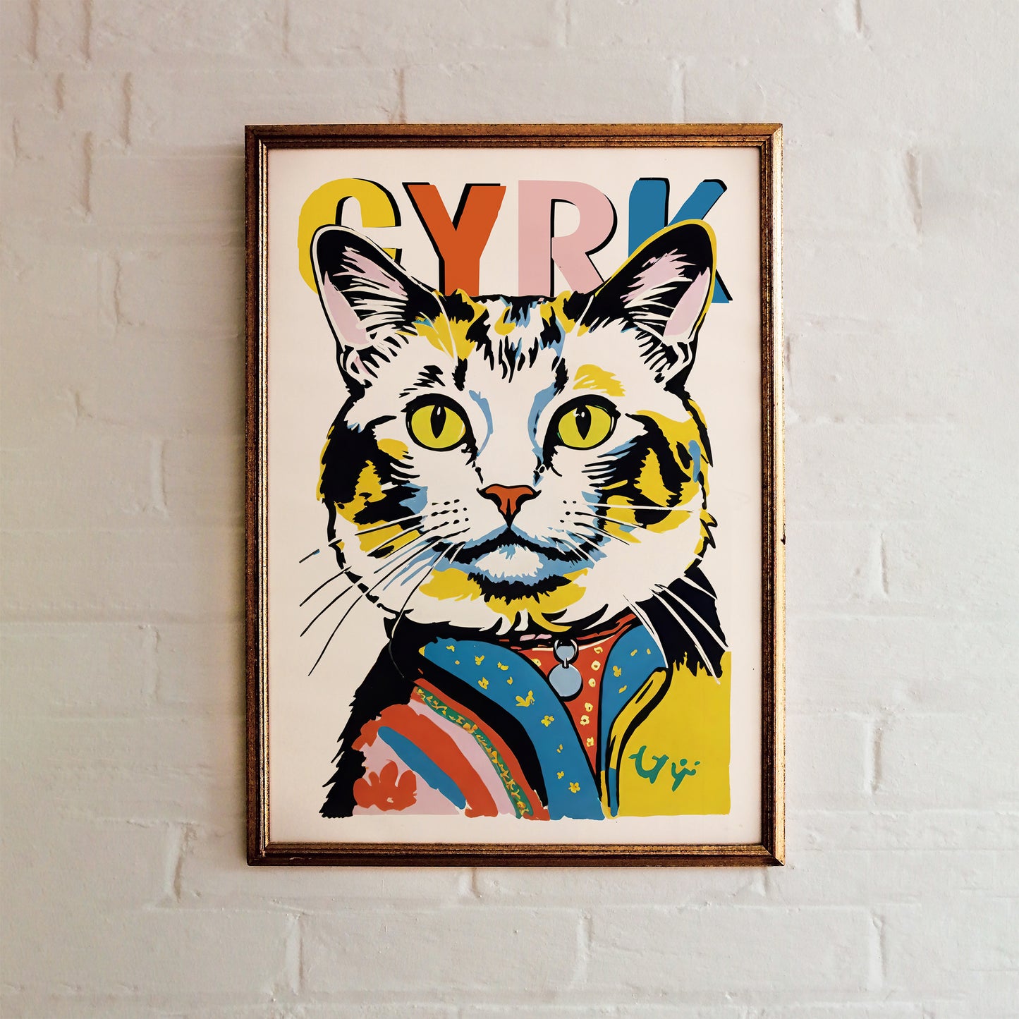 Polish Circus Vintage Cat Poster