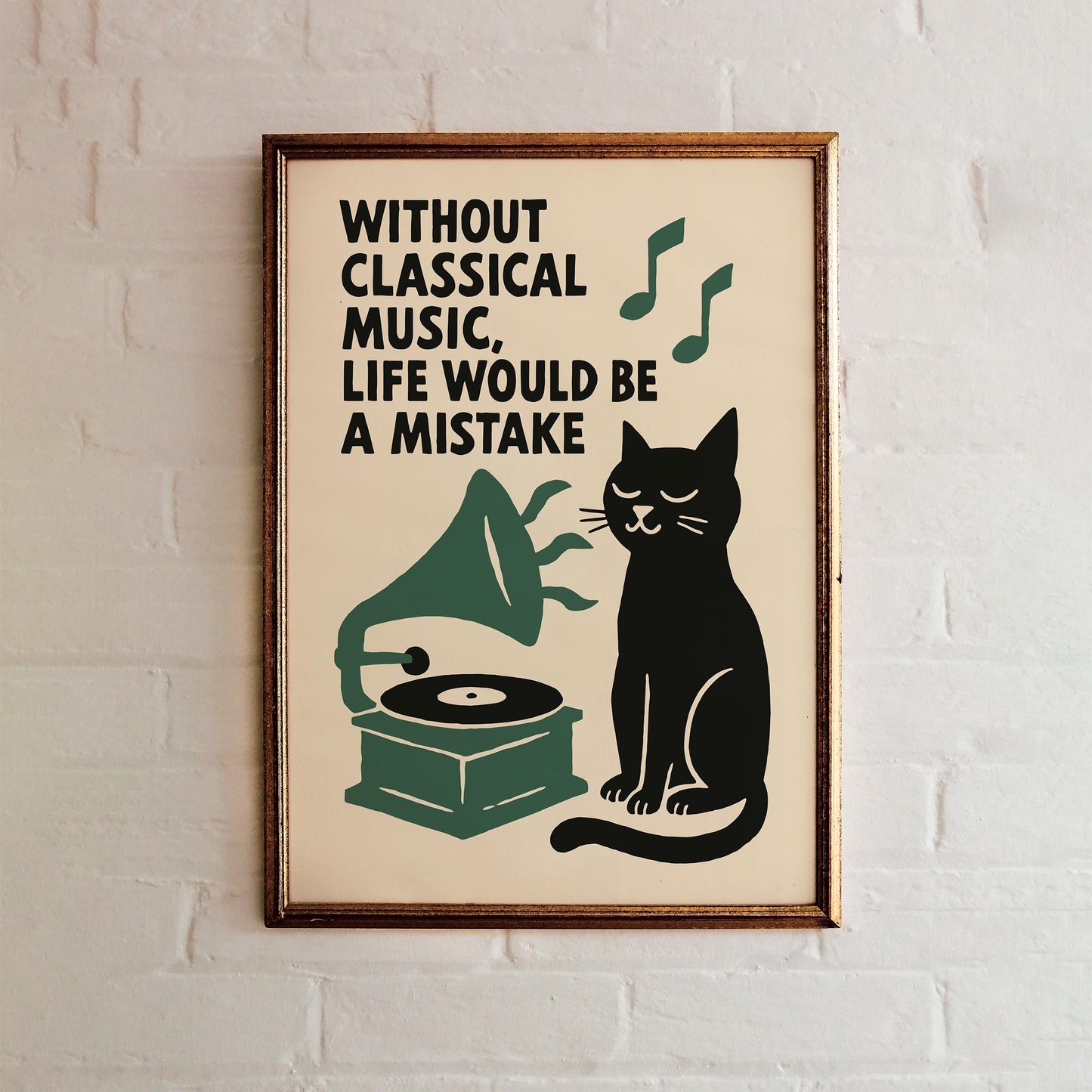 Classical Music Cat Poster