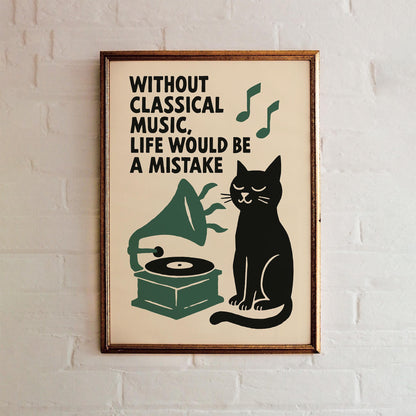 Classical Music Cat Poster