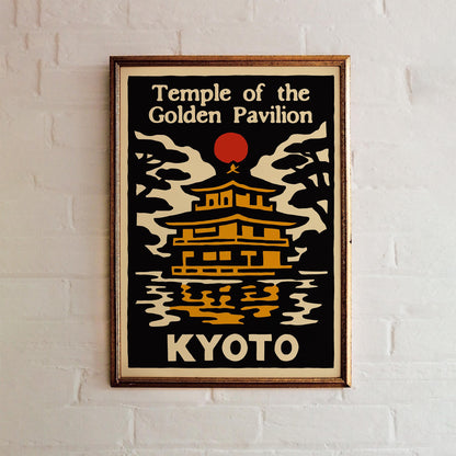 Kyoto Temple Travel Poster