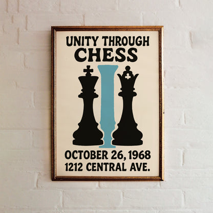 Unity Through Chess 1968 Tournament Poster