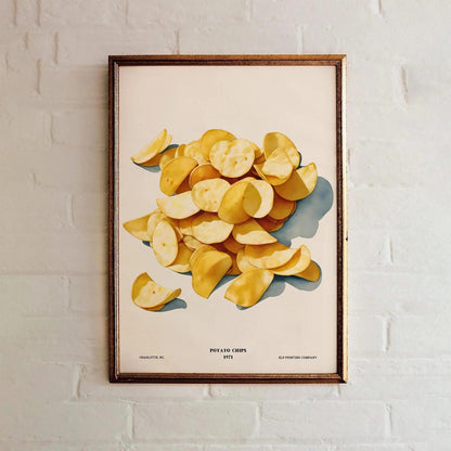 Vintage 1971 Potato Chips Art Print