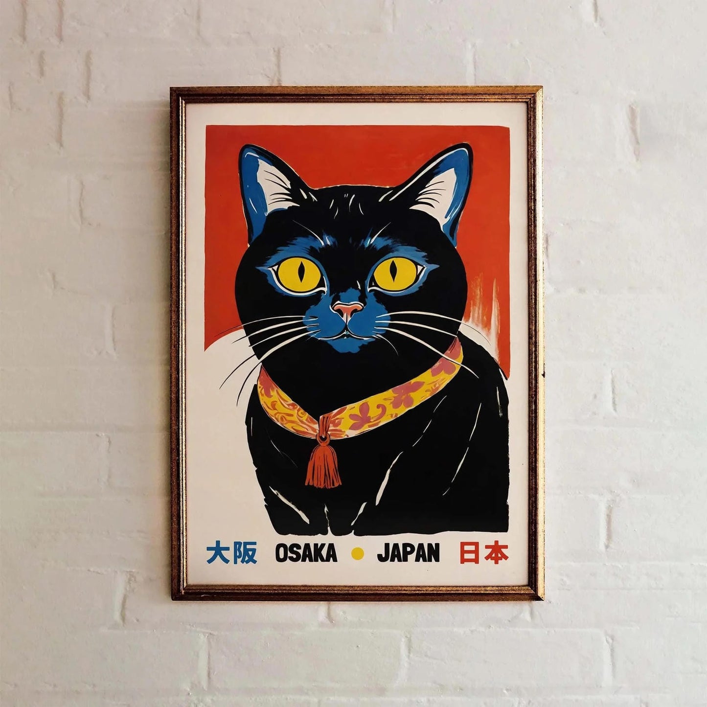 Osaka Cat Spirit – Japanese Poster Print