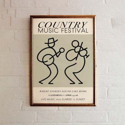 Country Music Festival California Poster