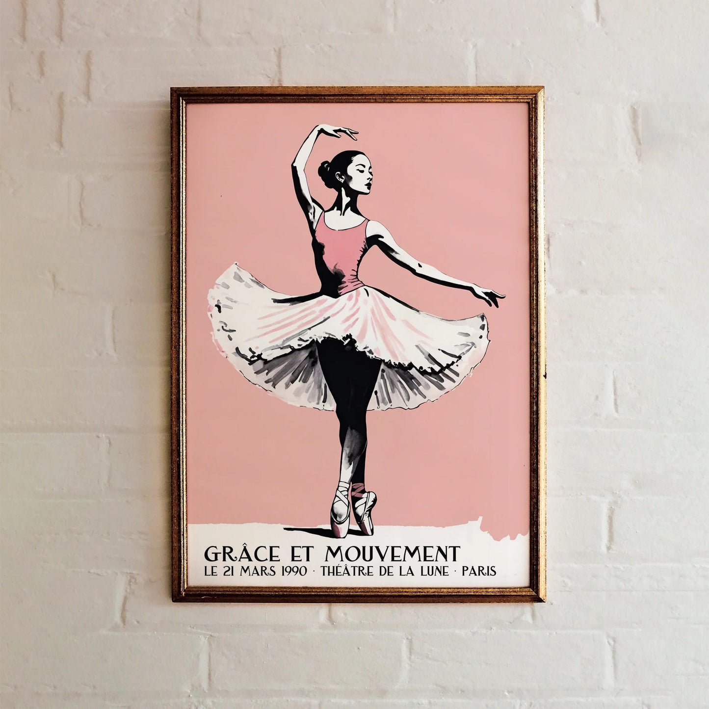 French Ballerina Ballet Poster