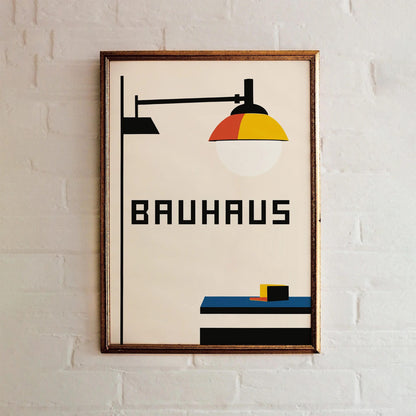 Bauhaus Lamp Abstract Wall Art