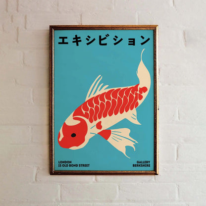 Japanese Koi Exhibition Poster Print