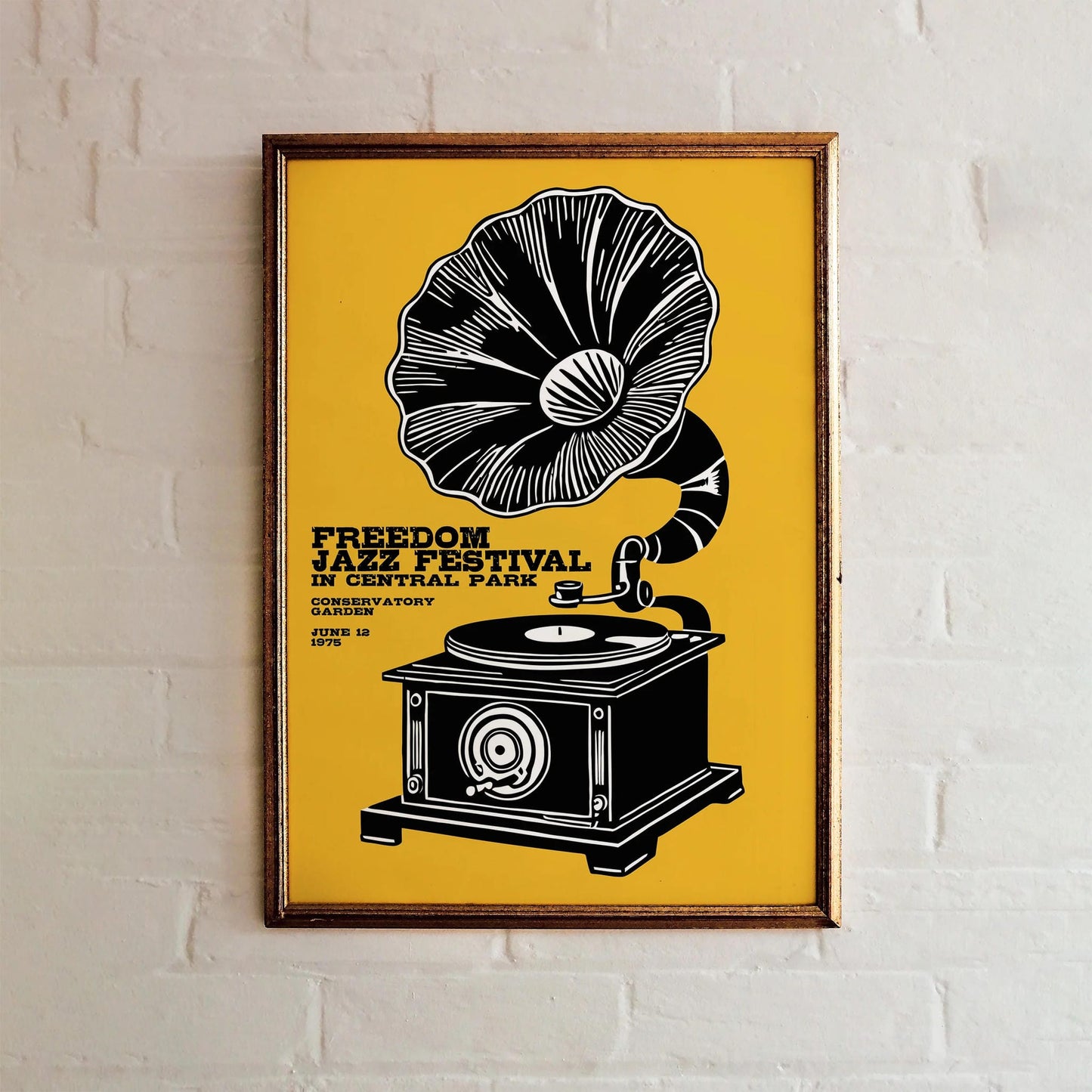 Freedom Jazz Fest 1975 Gramophone Poster