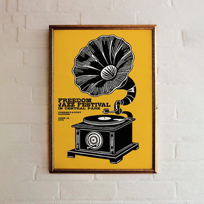 Freedom Jazz Fest 1975 Gramophone Poster