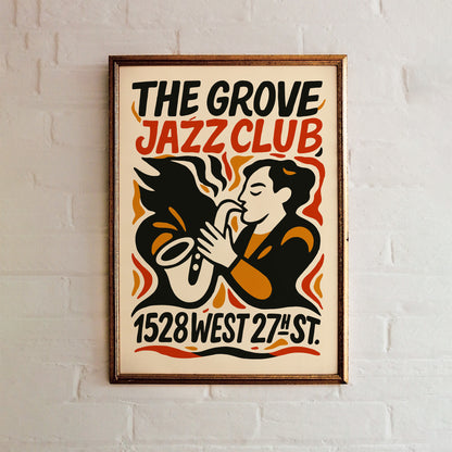 The Grove Jazz Club 1528 West 27th St Poster