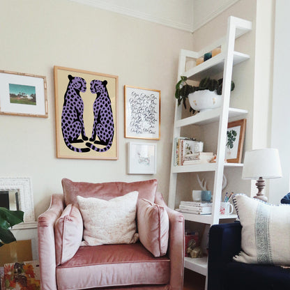 Purple Leopard Poster - Animal Wall Art Print