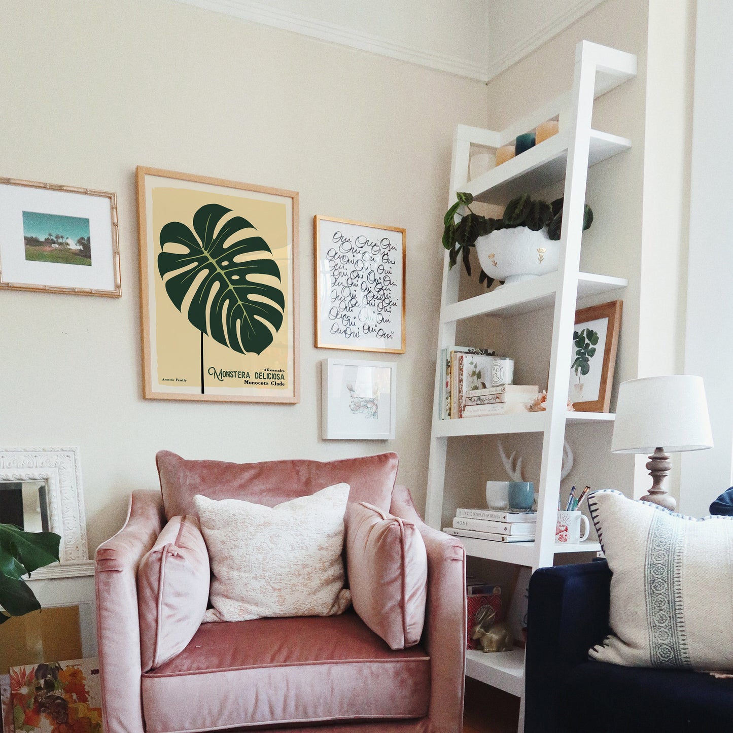 Monstera Deliciosa Retro Wall Art Print