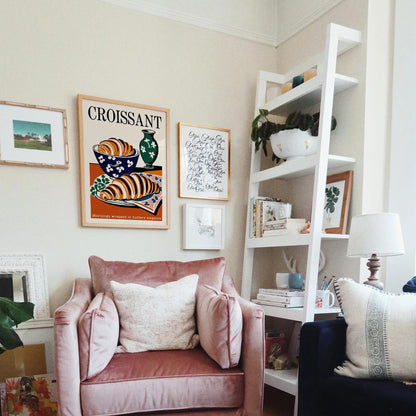 Breakfast Elegance Croissant Print