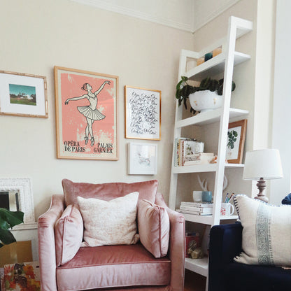 Opera De Paris Retro Ballet Art Print