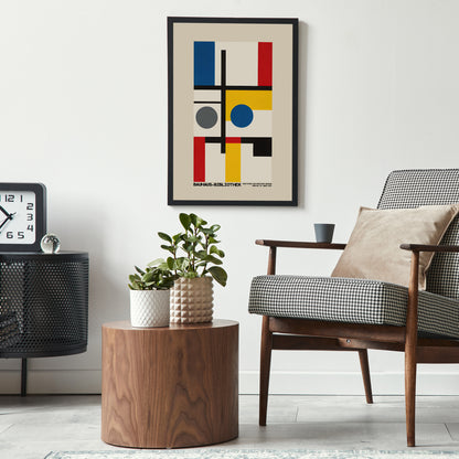 Minimalist Bauhaus Library Wall Art