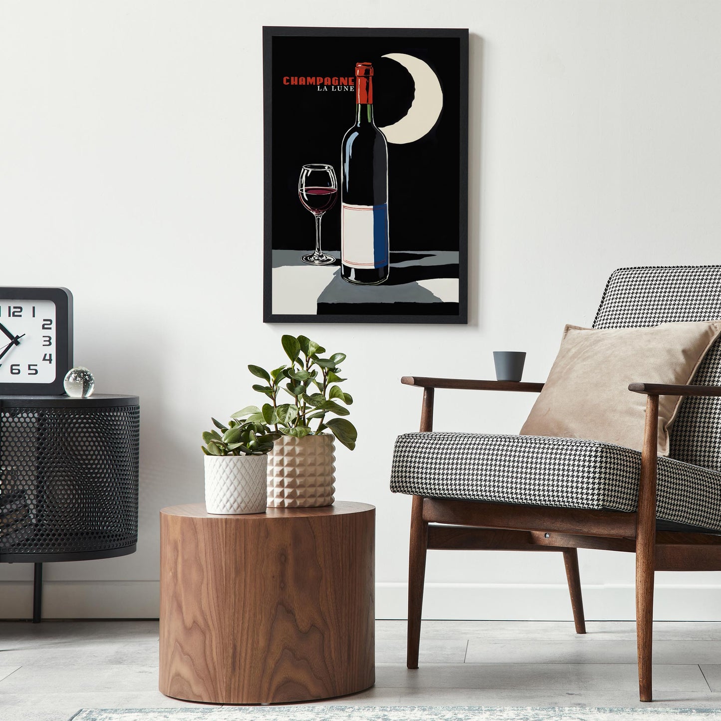 Champagne La Lune Poster Print