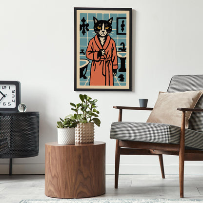 Bathroom Cat Wall Art