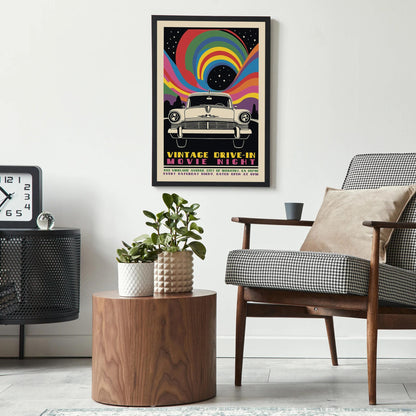 Retro Drive-In Movie Poster