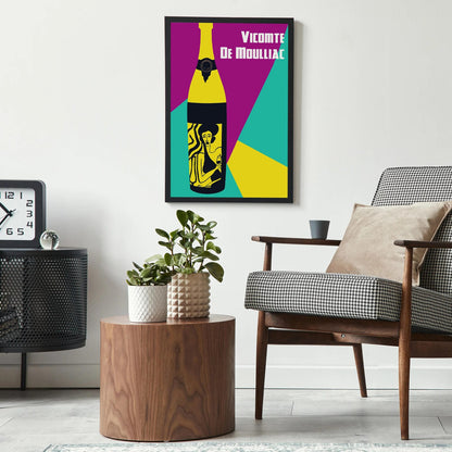 Vicomte De Moulliac Vintage Wine Poster