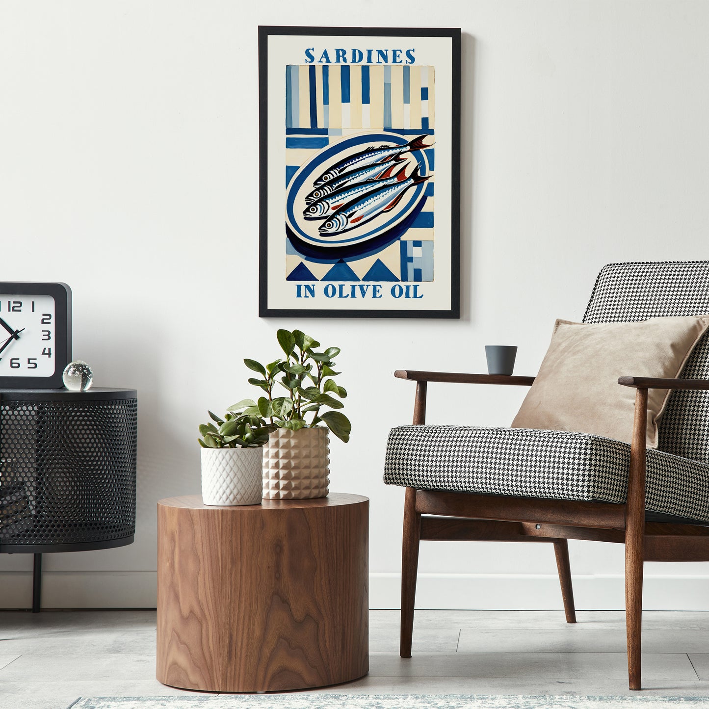 Sardines in Olive Oil Retro Wall Art