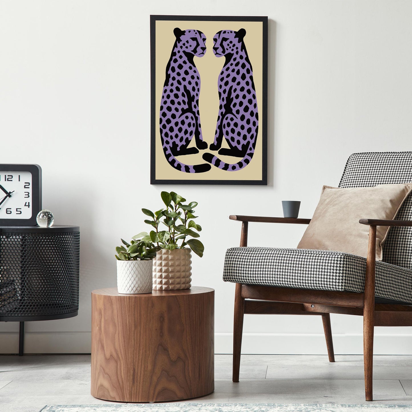 Purple Leopard Poster - Animal Wall Art Print