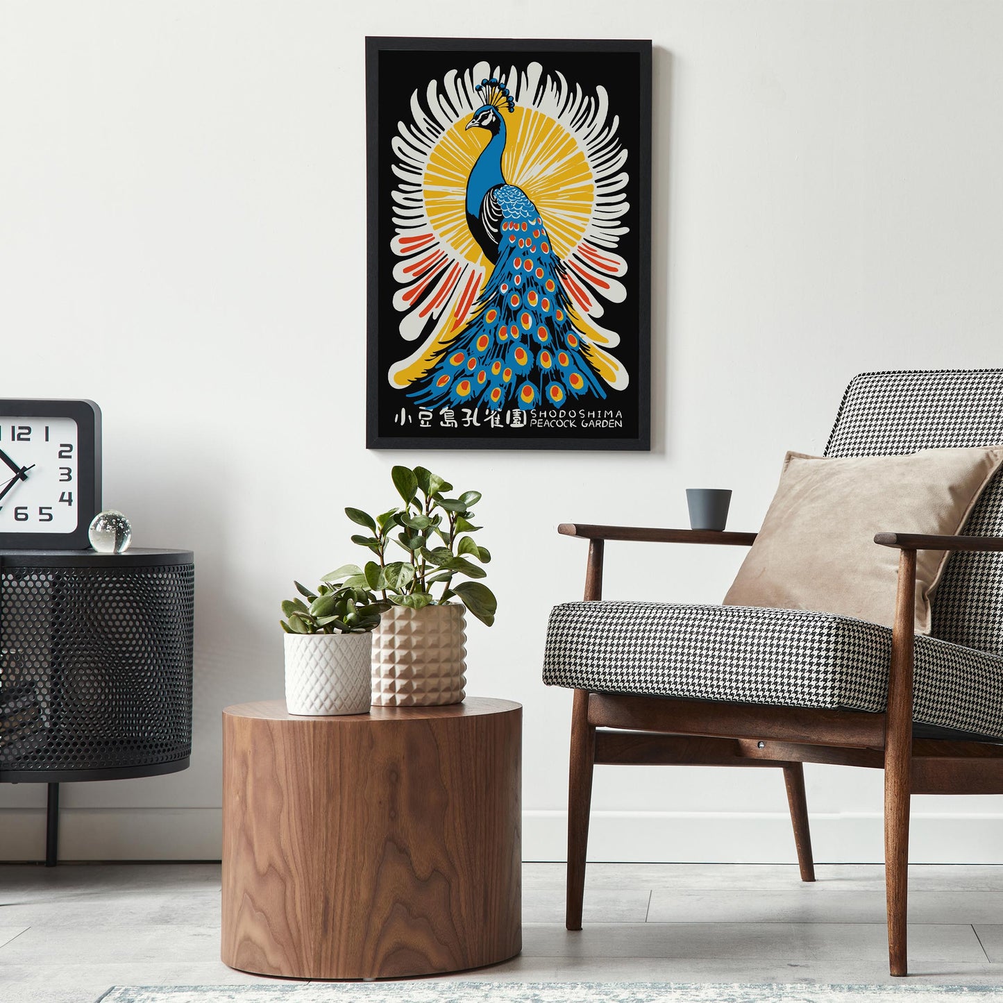 Shodoshima Peacock Garden Poster