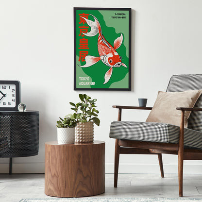 Tokyo Aquarium Koi Poster