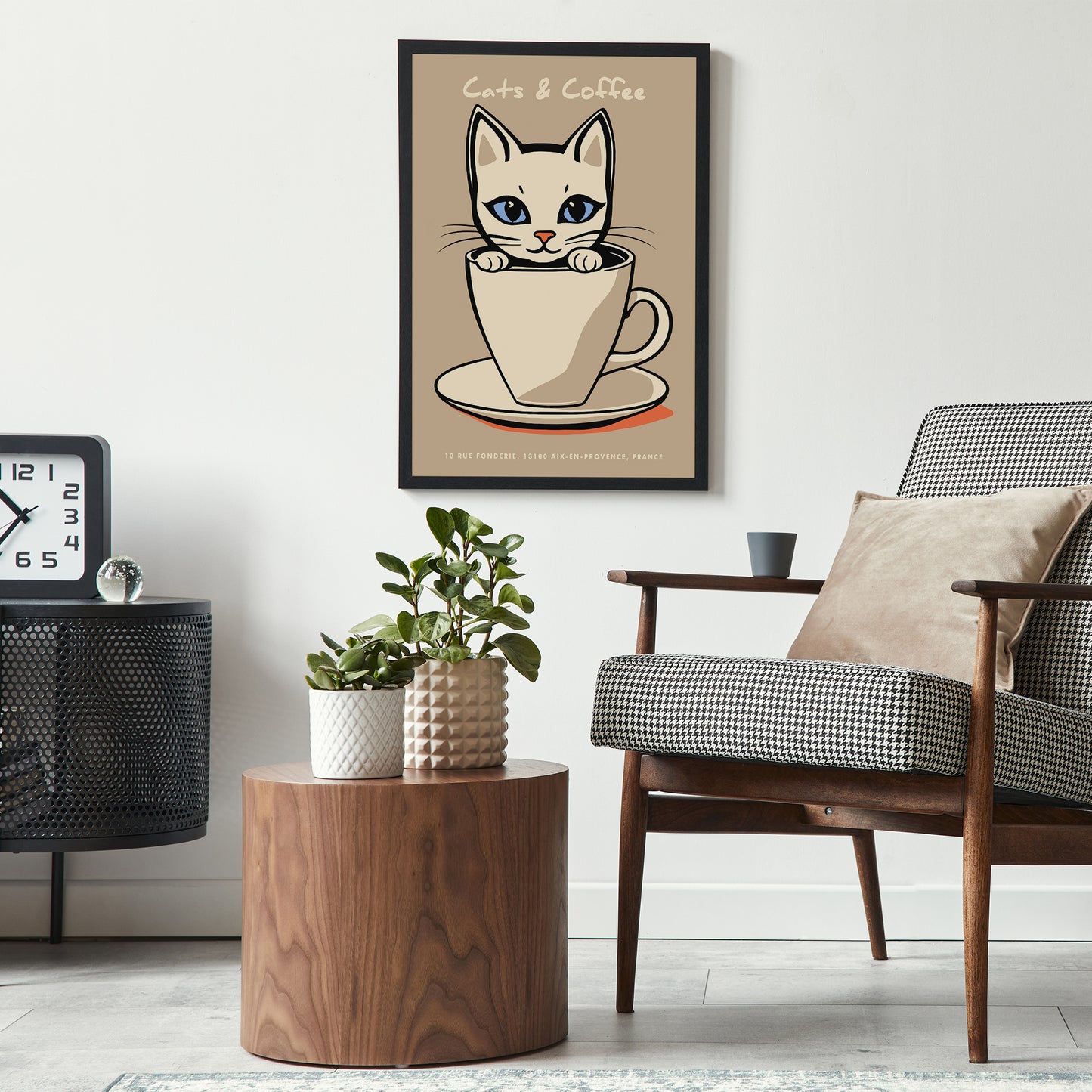 Cats & Coffee Kitchen Poster