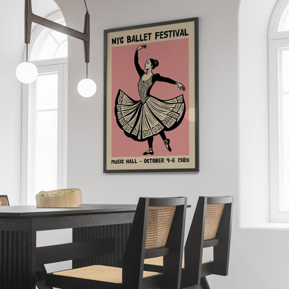 NYC Ballet Festival 1985 Poster Print