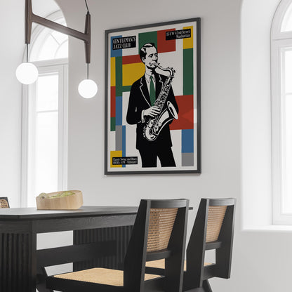 Gentleman's Jazz Club Saxophone Poster