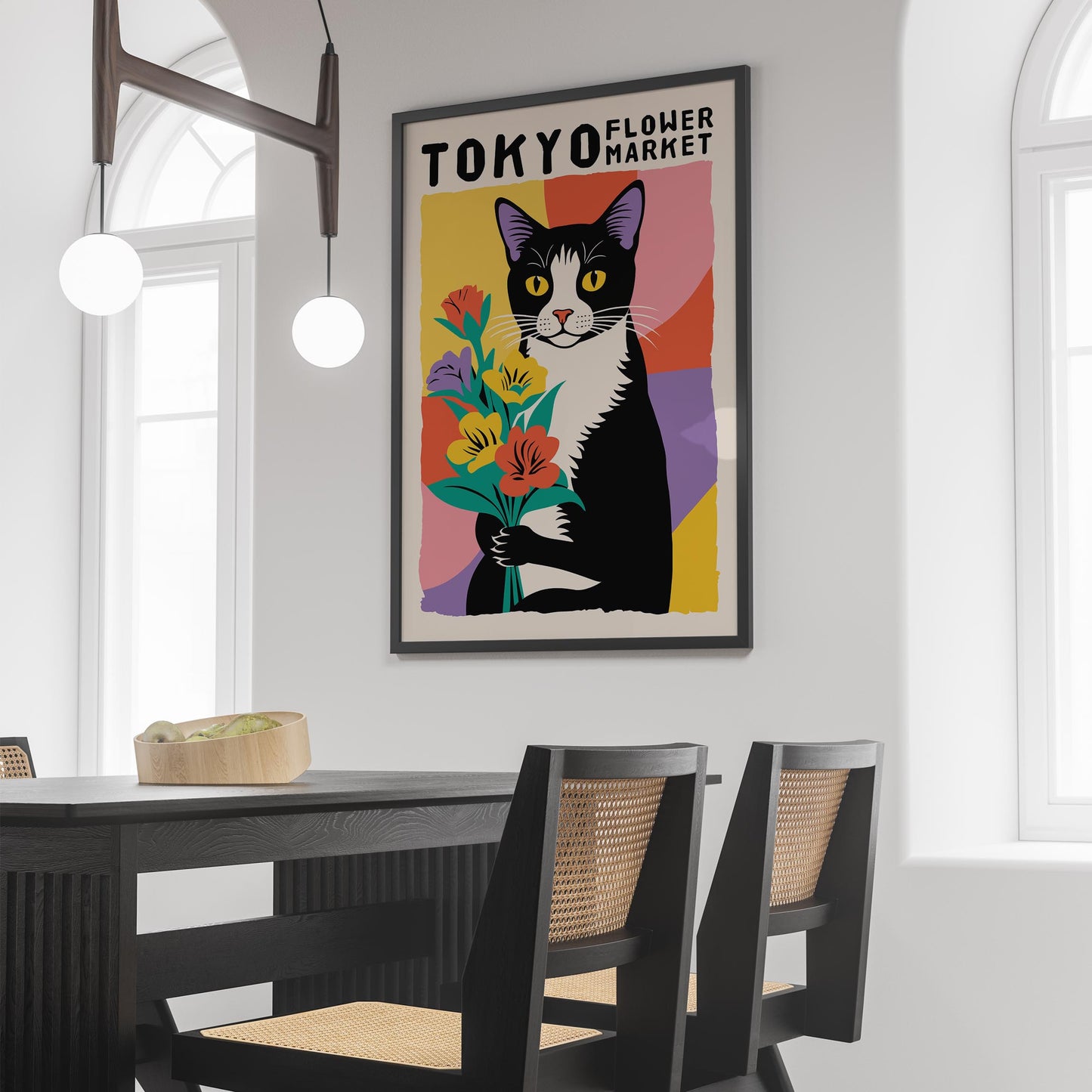 Tokyo Flower Market Cat Print
