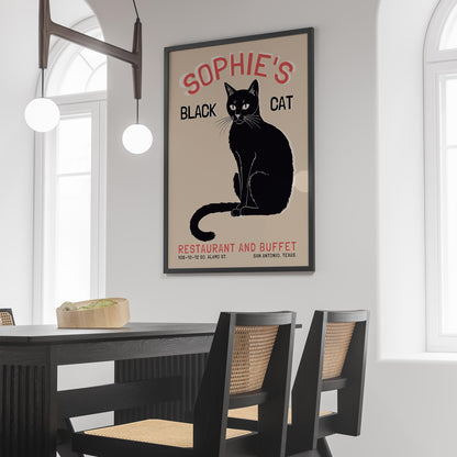 Sophie's Black Cat Bistro Poster